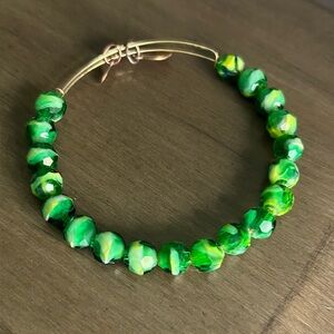 Alex and Ani Green Beaded Bracelet